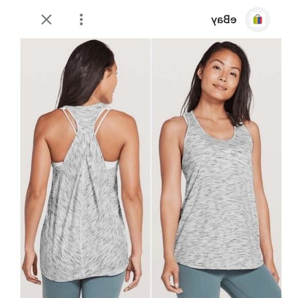 Lululemon Women's Heather Gray Essential Tank Top Pleated #6 - Picture 6 of 6